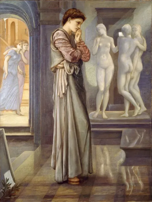 Framed Print : Pygmalion and the Image - The Heart Desires, 1878. Creator: Sir Edward Coley Burne-Jones Framed Print : Pygmalion and the Image - The Heart Desires, 1878. Creator: Sir Edward Coley Burne-Jones
