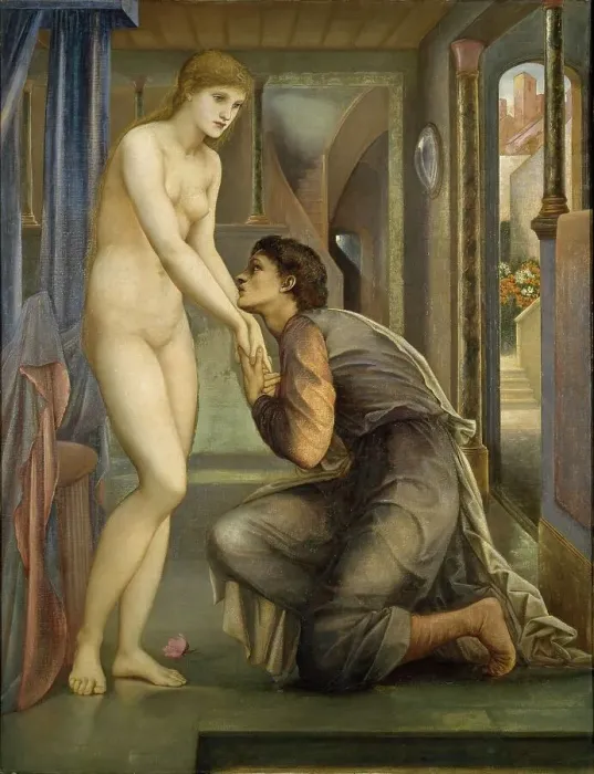 Framed Print : Pygmalion and the Image - The Soul Attains, 1878. Creator: Sir Edward Coley Burne-Jones Framed Print : Pygmalion and the Image - The Soul Attains, 1878. Creator: Sir Edward Coley Burne-Jones
