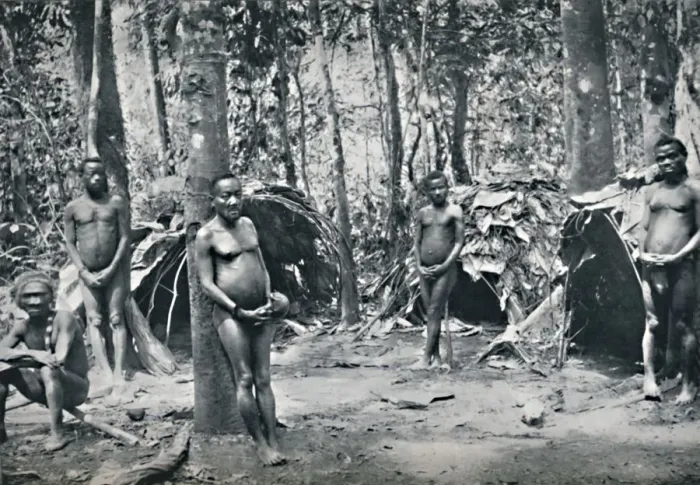 Framed Print : A Pygmy village, North-East Congo Basin, 1912 Framed Print : A Pygmy village, North-East Congo Basin, 1912