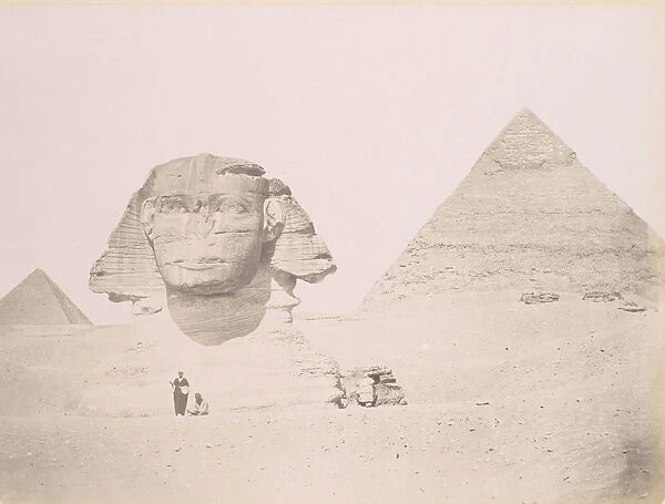 Pyramides et le Sphinx, 1860s-70s, printed ca. 1870. Creator: Felix Bonfils