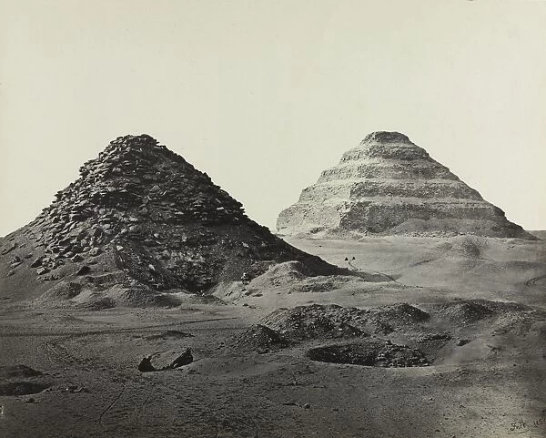 The Pyramids of Saqqara, from the Northeast, 1858. Creator: Francis Frith (British