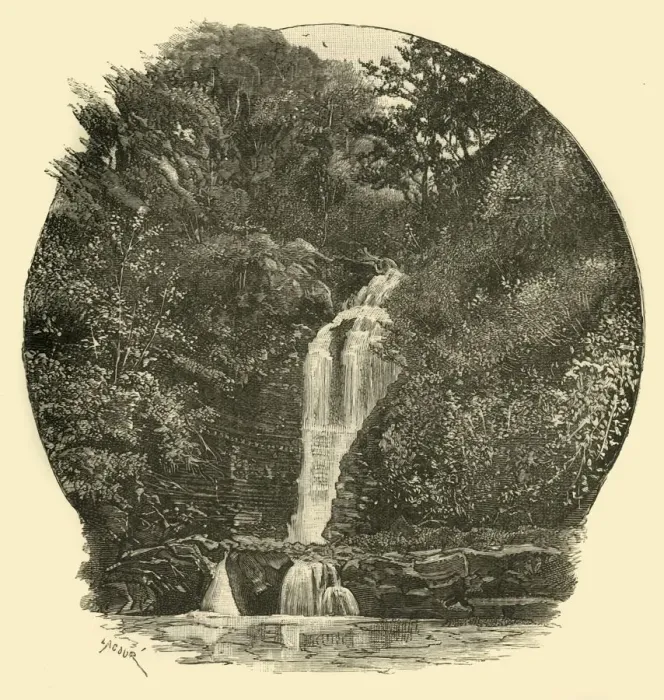 Framed Print : Pyrddin Falls, Vale of Neath, 1898. Creator: Unknown Framed Print : Pyrddin Falls, Vale of Neath, 1898. Creator: Unknown