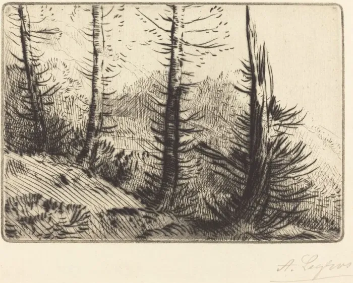 Framed Print : In the Pyrenees (Dans les Pyrenees). Creator: Alphonse Legros Framed Print : In the Pyrenees (Dans les Pyrenees). Creator: Alphonse Legros