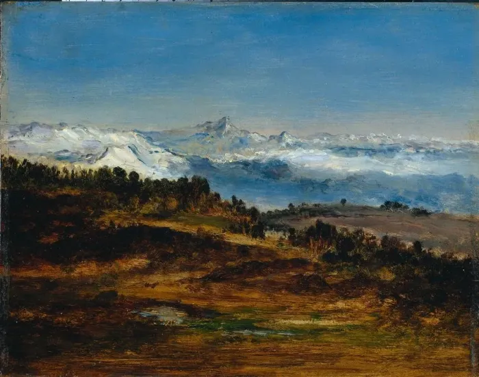 Framed Print : The Pyrenees, the Peak of the Midi de Bigorre, 1871-1872. Creator: Narcisse Diaz de la Pena Framed Print : The Pyrenees, the Peak of the Midi de Bigorre, 1871-1872. Creator: Narcisse Diaz de la Pena
