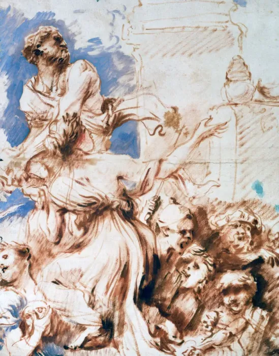 Framed Print : Pyrrha, c1635-1670. Artist: Giovanni Benedetto Castiglione Framed Print : Pyrrha, c1635-1670. Artist: Giovanni Benedetto Castiglione