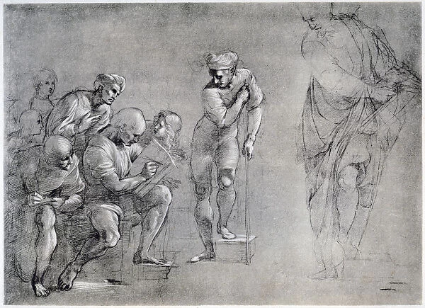 Pythagoras (580-500 BC), drawing for the School of Athens, 16th century. Artist: Raphael