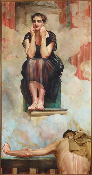 Framed Print : Pythia, 1917. Creator: Jacek Malczewski Framed Print : Pythia, 1917. Creator: Jacek Malczewski