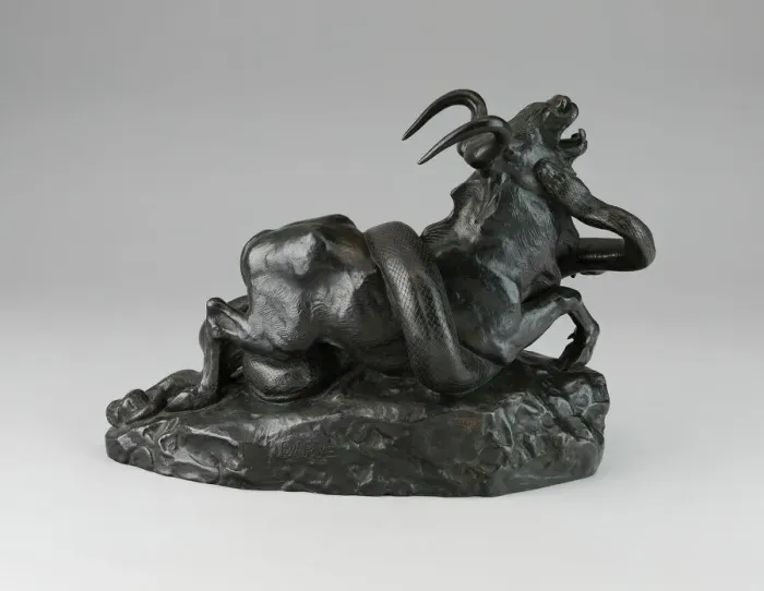 Framed Print : Python and a Gnu, cast c. 1934 / 35. Creator: Antoine-Louis Barye Framed Print : Python and a Gnu, cast c. 1934 / 35. Creator: Antoine-Louis Barye