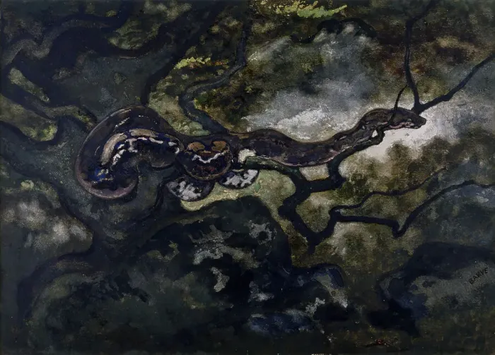 Framed Print : Python in a Tree, c1850-1860. Creator: Antoine-Louis Barye Framed Print : Python in a Tree, c1850-1860. Creator: Antoine-Louis Barye