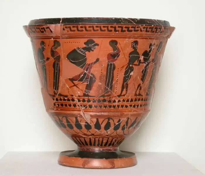 Framed Print : Pyxis (Container for Personal Objects), late 6th century BCE. Creator: Unknown Framed Print : Pyxis (Container for Personal Objects), late 6th century BCE. Creator: Unknown