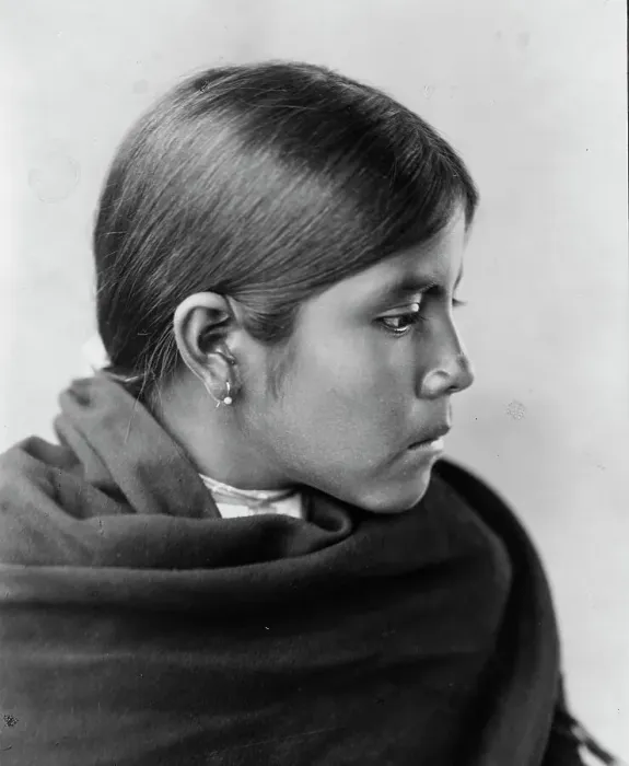 Framed Print : Qahatika girl, c1907. Creator: Edward Sheriff Curtis Framed Print : Qahatika girl, c1907. Creator: Edward Sheriff Curtis