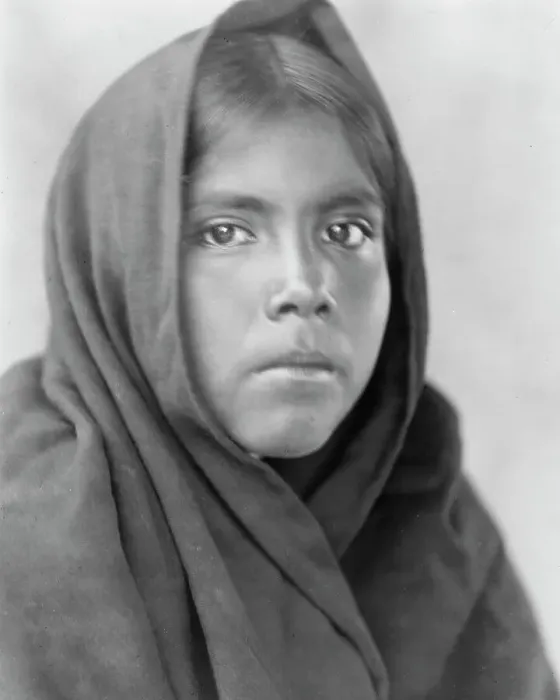 Framed Print : Qahatika maiden, c1907. Creator: Edward Sheriff Curtis Framed Print : Qahatika maiden, c1907. Creator: Edward Sheriff Curtis