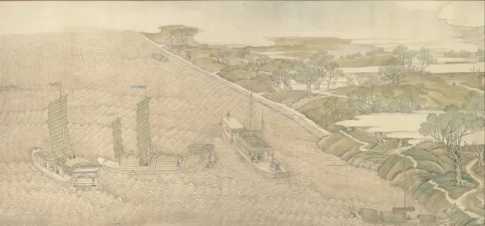 Framed Print : The Qianlong Emperors Southern Inspection Tour, Scroll Four: The Confluence of the Huai Framed Print : The Qianlong Emperors Southern Inspection Tour, Scroll Four: The Confluence of the Huai