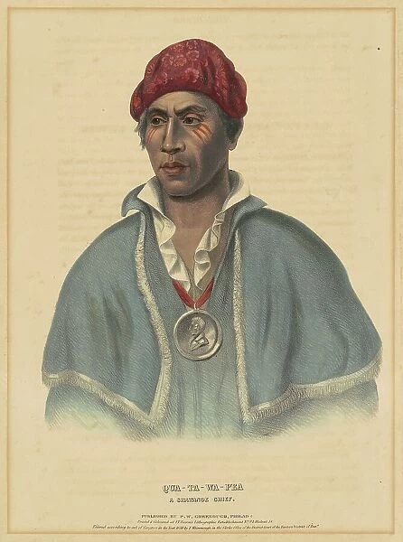Qua-Ta-Wa-Pea, A Shawnoe Chief, 1838. Creator: Albert Newsam