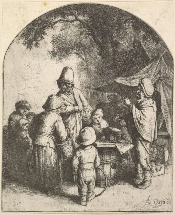 Framed Print : The Quack, 1610-85. Creator: Adriaen van Ostade Framed Print : The Quack, 1610-85. Creator: Adriaen van Ostade