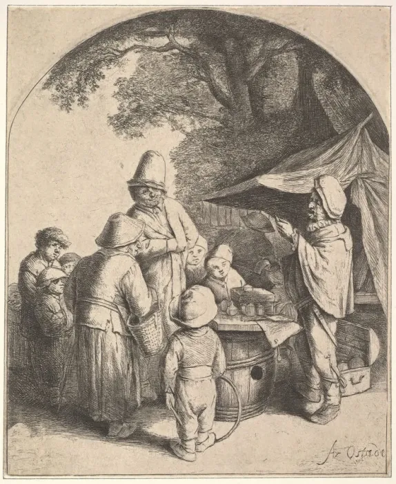 Framed Print : The Quack, 1610-85. Creator: Adriaen van Ostade Framed Print : The Quack, 1610-85. Creator: Adriaen van Ostade