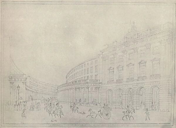 The Quadrant, Regent Street, 1822, (1920). Artist: Thomas Hosmer Shepherd
