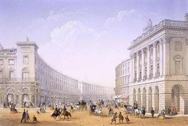 The Quadrant and Regent Street, London, 1862. Creator: Achille-Louis Martinet (1808-77)