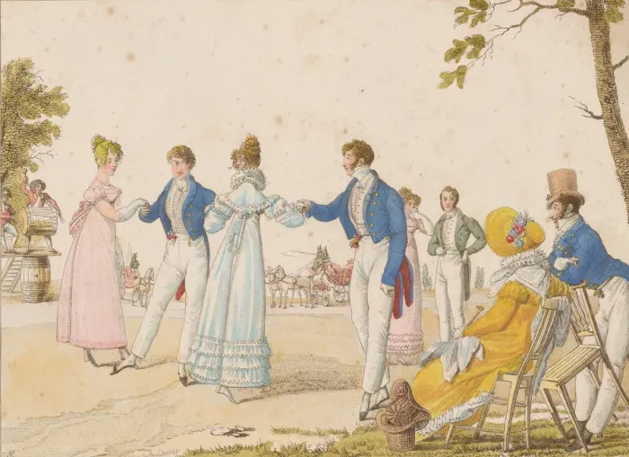 Framed Print : The Quadrille: La Poule (The Hen), 1820s Framed Print : The Quadrille: La Poule (The Hen), 1820s