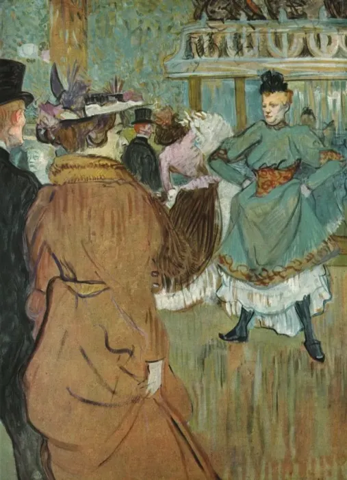 Framed Print : Quadrille at the Moulin Rouge, 1892, (1952). Creator: Henri de Toulouse-Lautrec