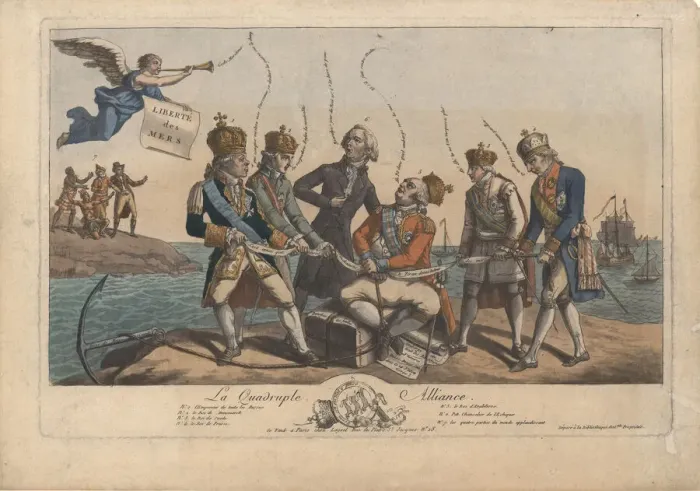 Framed Print : The Quadruple Alliance, 1800. Creator: Anonymous Framed Print : The Quadruple Alliance, 1800. Creator: Anonymous