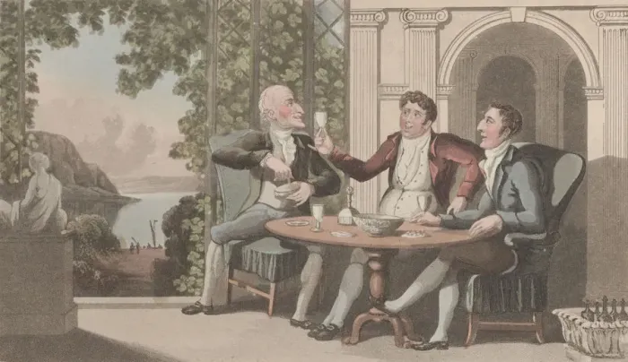Framed Print : Quae Genus Engaged with Jovial Friends; Or-Who Sings Best?, from The History o Framed Print : Quae Genus Engaged with Jovial Friends; Or-Who Sings Best?, from The History o