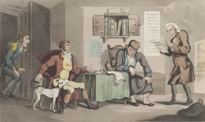 Framed Print : Quae Genus & The Money Lenders, from The History of Johnny Quae Genus, The L Framed Print : Quae Genus & The Money Lenders, from The History of Johnny Quae Genus, The L