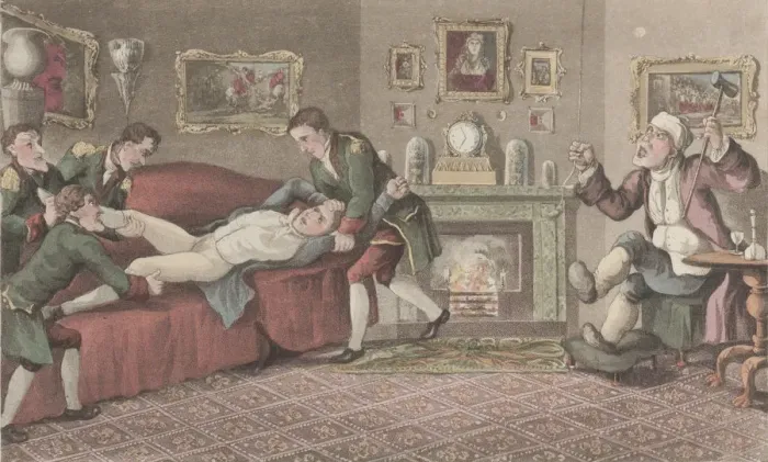 Framed Print : Quae Genus Turned out of a House Which He Mistakes for His Own, from The Hist Framed Print : Quae Genus Turned out of a House Which He Mistakes for His Own, from The Hist