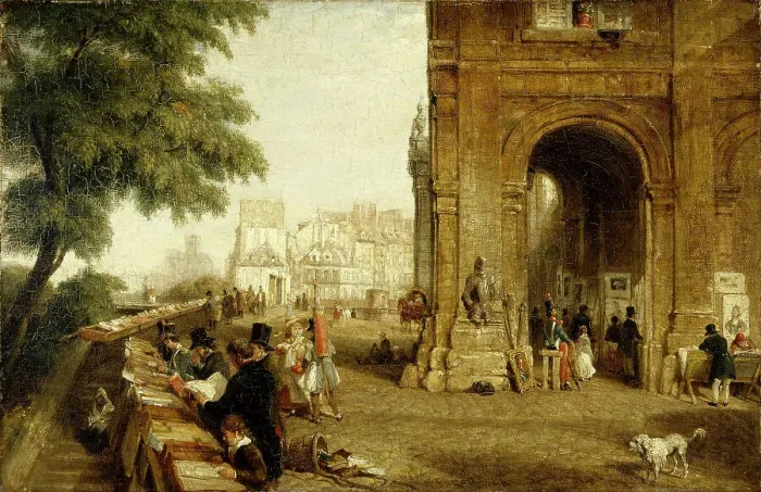 Framed Print : Quai de Conti, in 1846, 1846. Creator: William Parrott Framed Print : Quai de Conti, in 1846, 1846. Creator: William Parrott