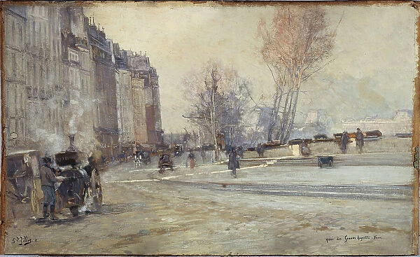 Quai des Grands Augustins, 1901. Creator: Eugene Louis Gillot