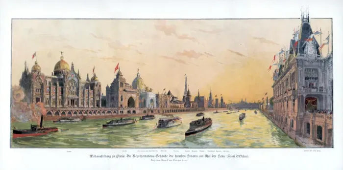 Framed Print : Quai d?Orsay, Paris World Exposition, 1889, (1900) Framed Print : Quai d?Orsay, Paris World Exposition, 1889, (1900)