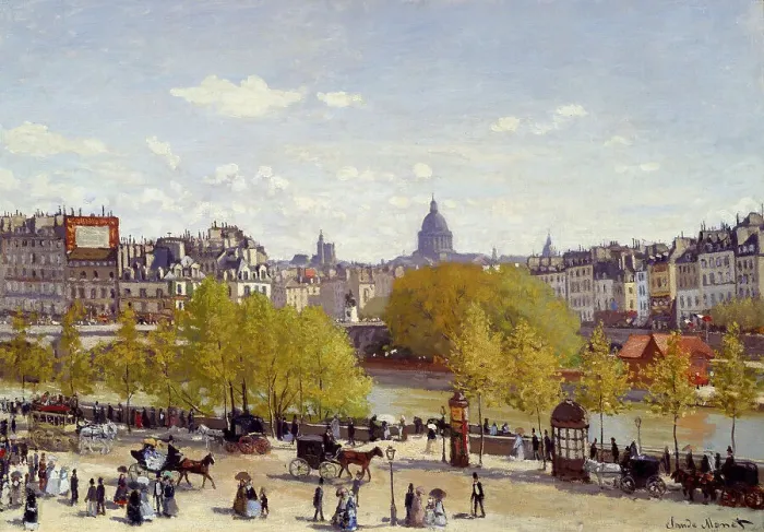 Framed Print : Quai du Louvre, ca 1867. Creator: Monet, Claude (1840-1926) Framed Print : Quai du Louvre, ca 1867. Creator: Monet, Claude (1840-1926)