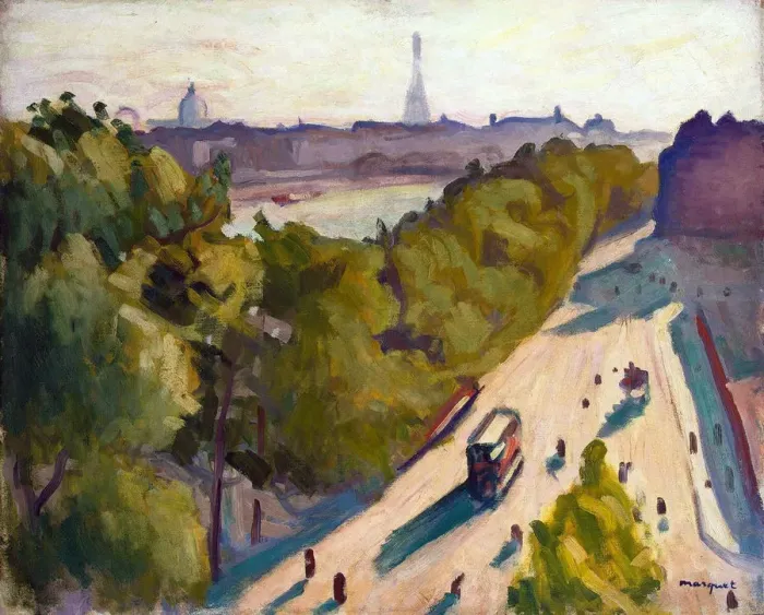Framed Print : Quai du Louvre, Summer, c1906 Framed Print : Quai du Louvre, Summer, c1906