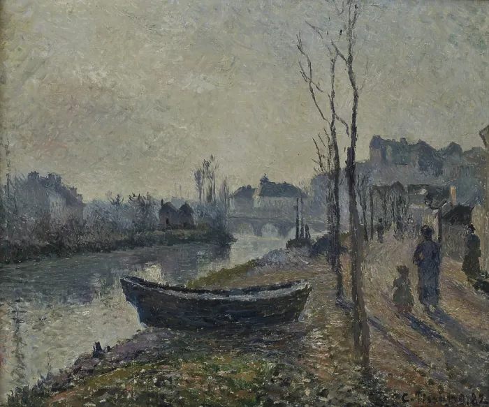 Framed Print : Quai du Pothuis bord de l'Oise, 1882. Creator: Pissarro, Camille (1830-1903). Quai du Pothuis bord de l'Oise, 1882. Creator: Pissarro, Camille (1830-1903) Framed Print : Quai du Pothuis bord de l'Oise, 1882. Creator: Pissarro, Camille (1830-1903). Quai du Pothuis bord de l'Oise, 1882. Creator: Pissarro, Camille (1830-1903)