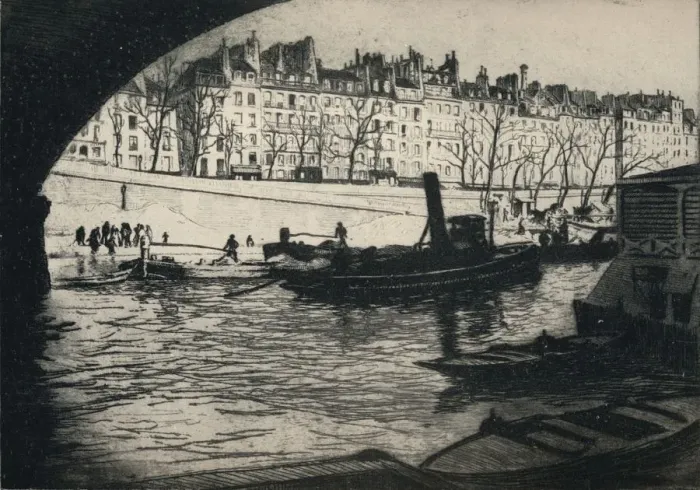 Framed Print : Quai de l Hotel de Ville, 1915. Artist: Edgar Chahine Framed Print : Quai de l Hotel de Ville, 1915. Artist: Edgar Chahine