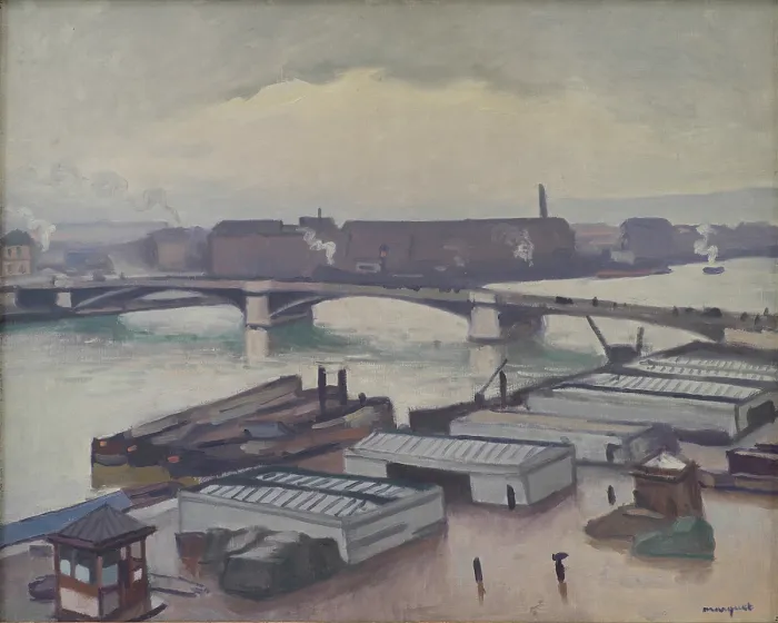 Framed Print : Quai de Paris at Rouen. Rainy Weather, c1912. Creator: Marquet, Pierre-Albert (1875-1947) Framed Print : Quai de Paris at Rouen. Rainy Weather, c1912. Creator: Marquet, Pierre-Albert (1875-1947)