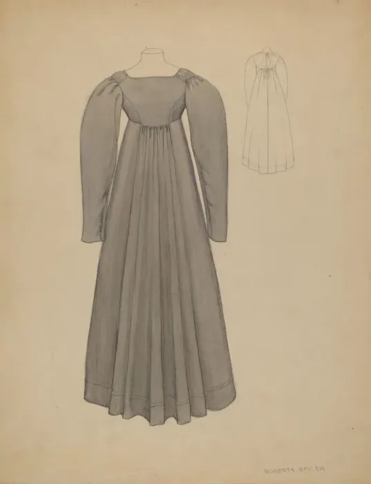 Framed Print : Quaker Dress, c. 1936. Creator: Roberta Spicer Framed Print : Quaker Dress, c. 1936. Creator: Roberta Spicer