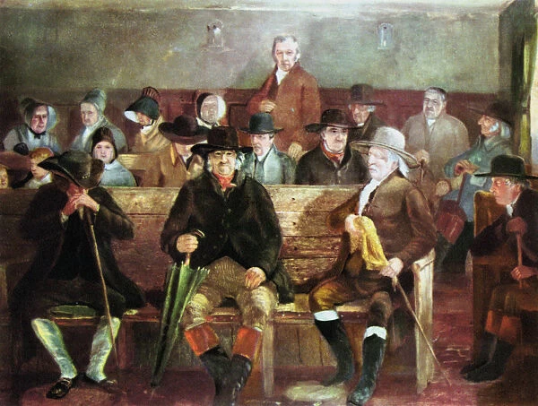 A Quaker meeting, 1839