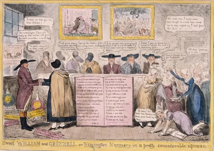 Framed Print : Quaker Uproar, London, 1827. Artist: Isaac Robert Cruikshank Framed Print : Quaker Uproar, London, 1827. Artist: Isaac Robert Cruikshank