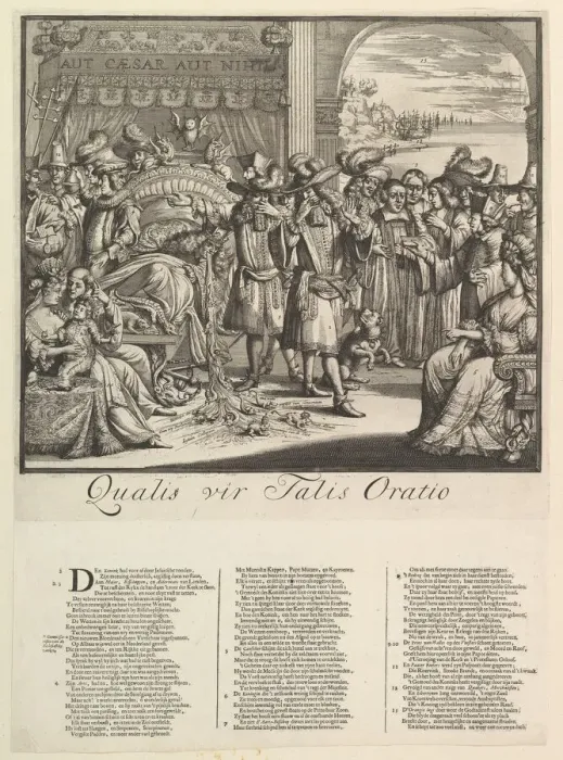 Framed Print : Qualis vir Talis Oratio. n. d. Creator: Romeyn de Hooghe Framed Print : Qualis vir Talis Oratio. n. d. Creator: Romeyn de Hooghe