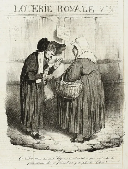 Framed Print : Qu'allons-nous devenir, Seigneur dieu? qu'est ce qui soutiendra le pauvre monde... 1836. Creator: Honore Daumier Framed Print : Qu'allons-nous devenir, Seigneur dieu? qu'est ce qui soutiendra le pauvre monde... 1836. Creator: Honore Daumier
