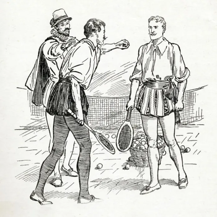 Framed Print : Quarrel Between Sir Philip Sidney and the Earl of Oxford, c1900. Creator: Howard Davie Framed Print : Quarrel Between Sir Philip Sidney and the Earl of Oxford, c1900. Creator: Howard Davie