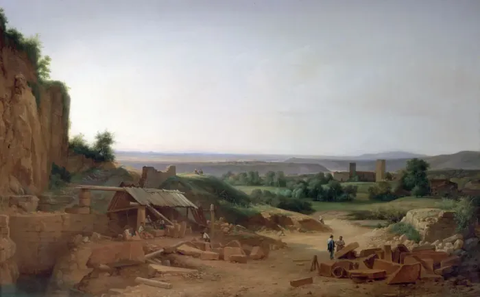 Framed Print : Quarry around Lyon, 1805-1856. Artist: Nicolas Victor Fonville Framed Print : Quarry around Lyon, 1805-1856. Artist: Nicolas Victor Fonville