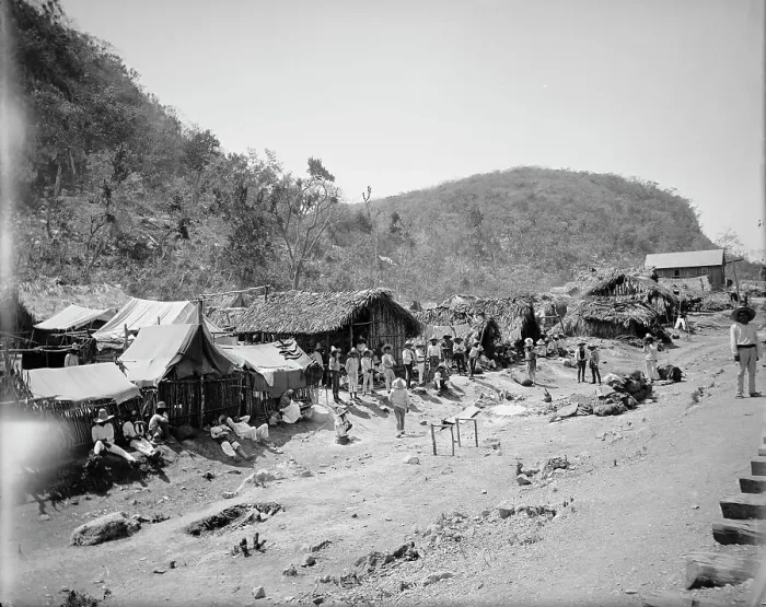 Framed Print : The quarry village of El Abra, between 1880 and 1897. Creator: William H. Jackson Framed Print : The quarry village of El Abra, between 1880 and 1897. Creator: William H. Jackson