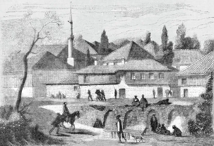 Framed Print : Quarters of the staff of the Turkish Army at Schumla, 1854. Creator: Unknown Framed Print : Quarters of the staff of the Turkish Army at Schumla, 1854. Creator: Unknown