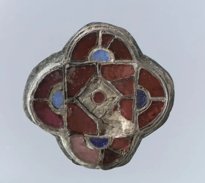Framed Print : Quatrefoil Brooch, Frankish, second half 6th century. Creator: Unknown