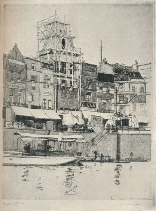 Framed Print : The Quay, Bristol, c1918. Artist: Frederick Charles Richards Framed Print : The Quay, Bristol, c1918. Artist: Frederick Charles Richards