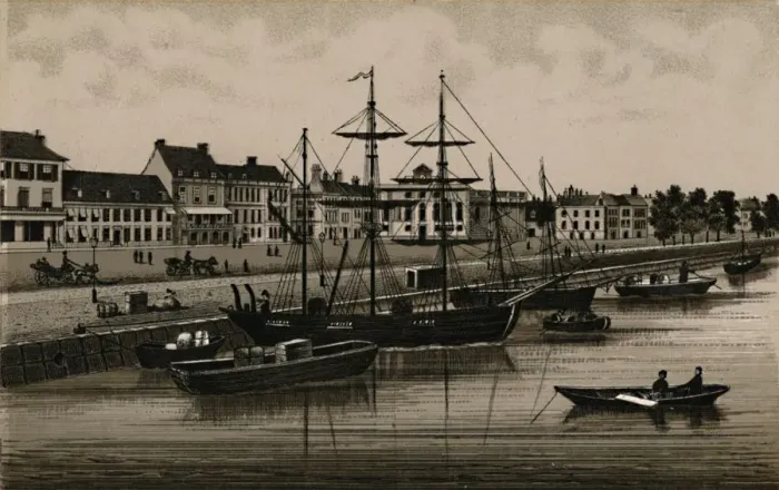 Framed Print : The Quay, c1880. Creator: Unknown Framed Print : The Quay, c1880. Creator: Unknown