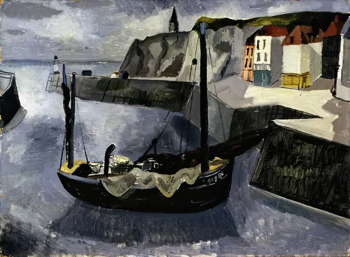 Framed Print : The Quay, Dieppe, 1929. Creator: Christopher Wood Framed Print : The Quay, Dieppe, 1929. Creator: Christopher Wood