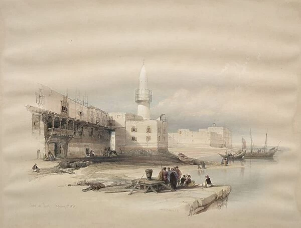 Quay at Suez, 1839. Creator: David Roberts (British, 1796-1864)